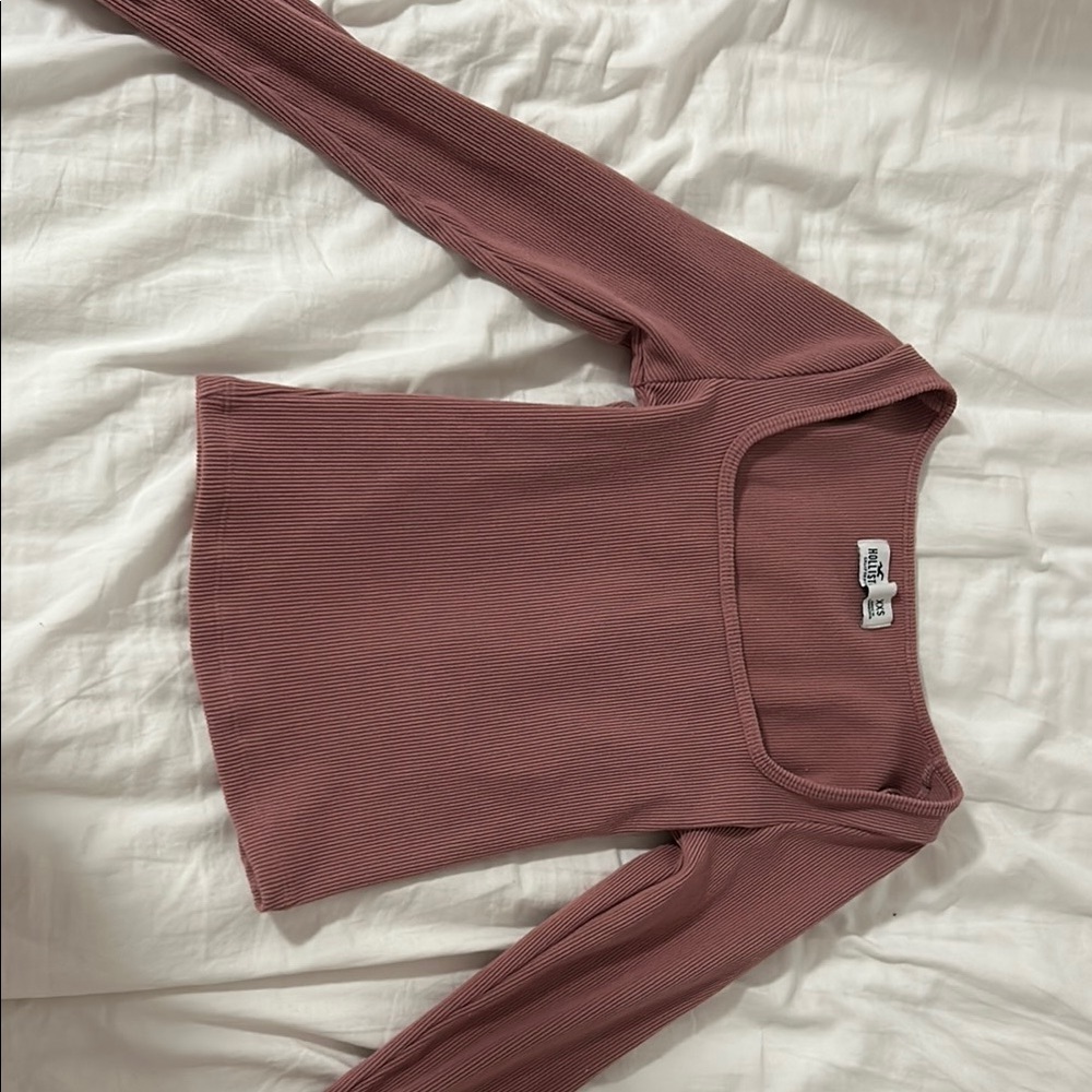 Women's Ribbed Long Sleeve Top - Pink